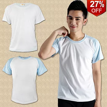 【遊遍天下】中性款100%MIT 圓領吸濕排汗機能衫(5件組)SA組-白