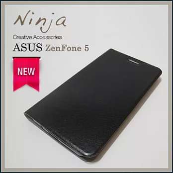 【東京御用Ninja】新款ASUS ZenFone 5經典瘋馬紋保護皮套(黑色)