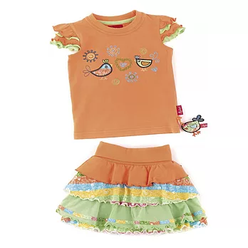 【德國Sigikid】馬卡龍 短袖上衣 + 彩虹澎澎裙-快樂雞90上衣裙