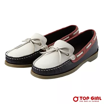 【TOP GIRL】學院風女孩牛津休閒鞋-35深靛藍