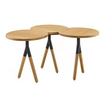 ligne roset ITISY 橡木旋轉造型桌