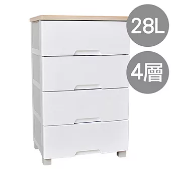 【nicegoods 好東西】天水木四層抽屜收納櫃(28公升4層櫃)白