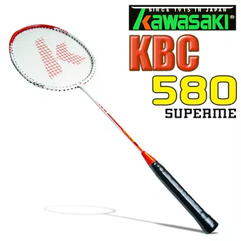 Kawasaki KBC580 碳纖維超輕羽球拍(紅)