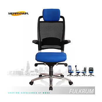 【Merryfair】FULKRUM高機能高背網布辦公椅(藍色)