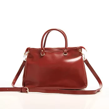 PrincessParty 時尚品味側背真皮女包 -紅色