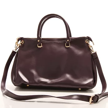 PrincessParty 時尚品味側背真皮女包 -紫色