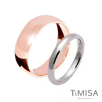 TiMISA《純愛+單純》純鈦情侶對戒(雙色)玫瑰金+原色