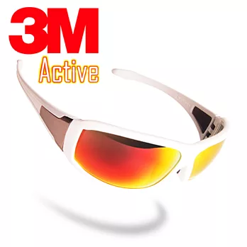 3M Active 搶眼白寬版運動眼鏡