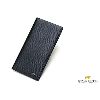【BRAUN BUFFEL.德國小金牛】Spyder史拜德先生系列七卡薄式長夾-經典黑