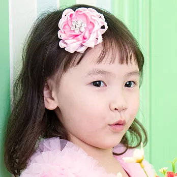 Cutie Bella Rhine Satin Flower 髮夾-Pinky