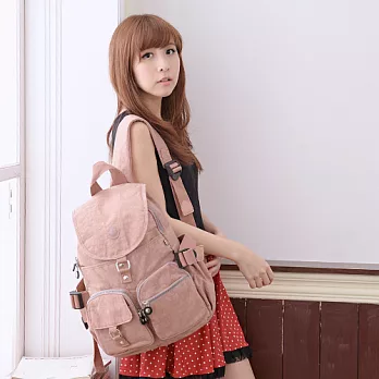 冰山袋鼠 防水大空間後背包-粉色-0015大