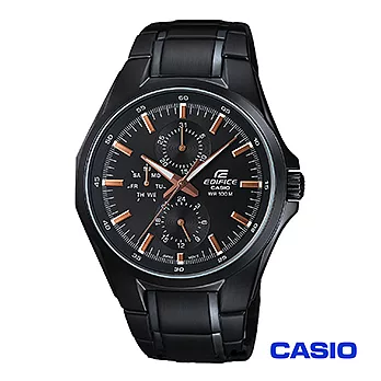 【CASIO卡西歐】 EDIFICE系列前衛時尚三眼男錶 EF-339BK-1A9