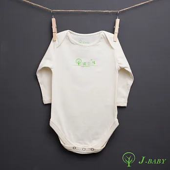 【J-BABY】可愛插畫 有機棉長袖包屁衣70可愛插畫