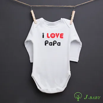 【J-BABY】I Love Papa 長袖包屁衣70 Love Papa