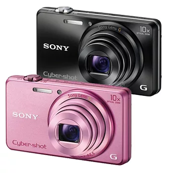 SONY WX200 10倍光學變焦內建WiFi相機(中文平輸) - SD16G+副廠鋰電池+防潑水相機包+桌上型小腳架+多功能讀卡機+相機清潔組+硬式保護貼粉色