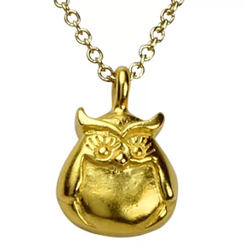 Dogeared 貓頭鷹 cute owl 增長智慧 金色許願項鍊