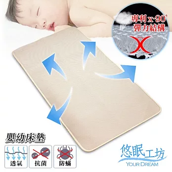 【悠眠工坊】3D蜂巢立體透氣透氣涼爽床墊(嬰幼款/65X120厚1.5CM)