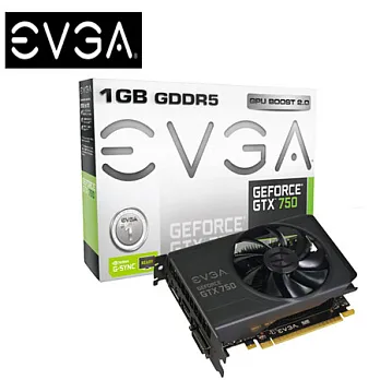 EVGA 艾維克 GTX750 1GB REF 顯示卡