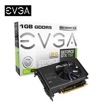 EVGA 艾維克 GTX750 1GB SC 顯示卡