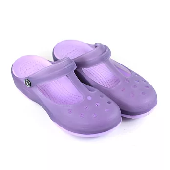 ◤Green Phoenix◥兩穿防水果凍洞洞雨鞋/膠鞋6紫色