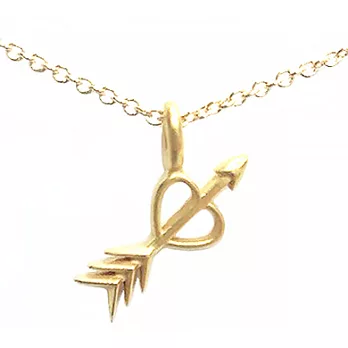 Dogeared 邱比特愛心 小版 arrow heart 金色許願項鍊