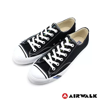 【美國 AIRWALK】 輕生活百搭低筒帆布鞋 - 男9質感黑