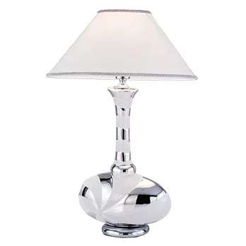時尚優雅陶瓷電鍍銀 布罩檯燈 FT-33621