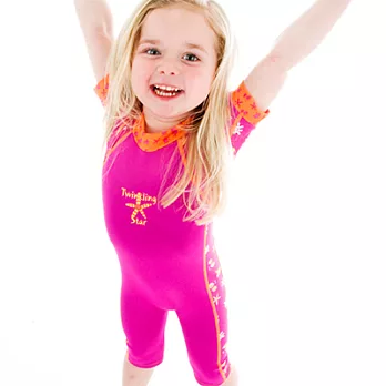 潑寶 Splash About 兒童防寒泳裝 -桃紅/水族剪影2-4 Y