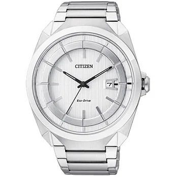 CITIZEN Eco-Drive 紳士完美手冊時尚個性腕錶-銀/42mm-AW1010-57B