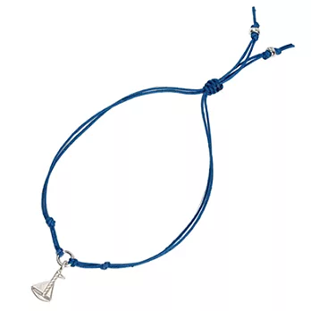 Dogeared make waves 海洋系列 銀色大帆船藍繩可調式手鍊