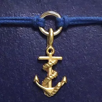 Dogeared make waves 海洋系列 金色大船錨藍繩可調式手鍊