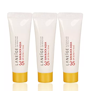 LANEIGE 蘭芝 水感沁涼防曬乳SPF35+/PA+++(10ml)*3入