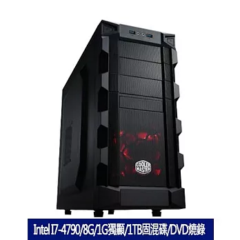 【GIGABYTE】H97平台「魂之獵手」Intel I7四核心/1T固混碟/GTX750-1G獨顯超值win7電競電腦