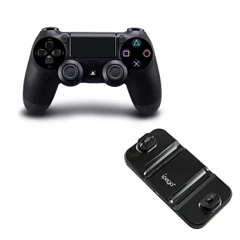PS4 DUALSHOCK4無線控制器 極致黑+副廠雙手把充電座