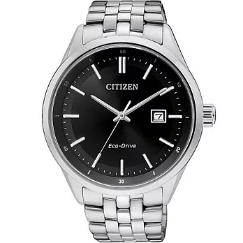 CITIZEN 快樂時光機都會型男時尚腕錶-黑面-BM7250-56E