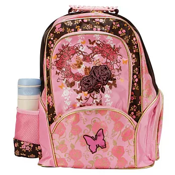 MAXPERO 甜心蝴蝶粉玫瑰後背書包RH