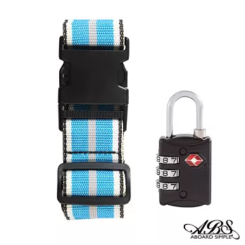 ABS愛貝斯 台灣製旅行箱束帶及TSA海關鎖旅遊安全配件組 (99-018R束帶P)