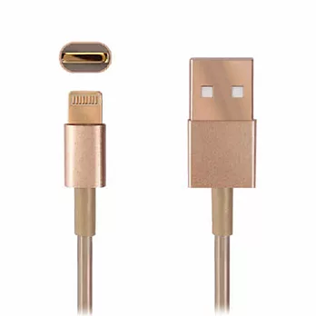 【SCJ】iPhone5水樣透明殼(上下蓋)+土豪金傳輸充電線土豪金