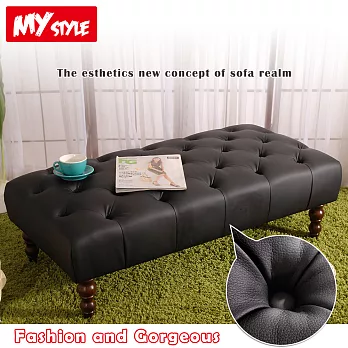【My Style】品味奢華皮質沙發長方椅