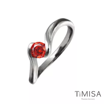TiMISA《美好時光》4色 純鈦戒指紅鑽