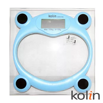 Kolin歌林 時尚玻璃電子秤-藍色 KWN-SH02