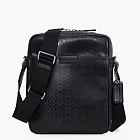 COACH 壓印 PVC 材質皮飾邊(斜)肩背/飛行員/多功能包_黑色 COACH 壓印 PVC 材質皮飾邊(斜)肩背/飛行員/多功能包_黑色