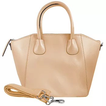 CLARINS 克蘭詩 奶茶褐簡約質感肩背包