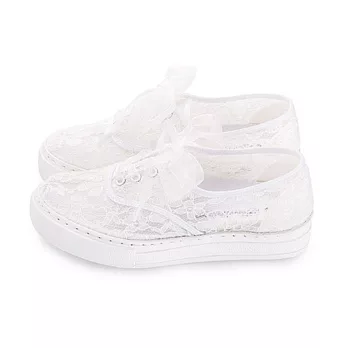FUFA 絲帶蕾絲風厚底鞋 (M31) 白色23白色