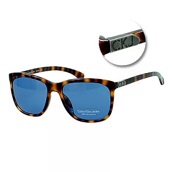 Calvin Klein 復古豹紋偏藍太陽眼鏡 #CKJ738S-202