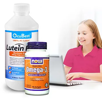 OcuBest－學習特攻組-艾適明專利葉黃素飲+兒童魚油DHA