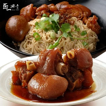 《正一排骨》潤月添福壽 ◤豬腳麵線◢ 鴻運豬腳X4包+石碇手工麵線X2綑