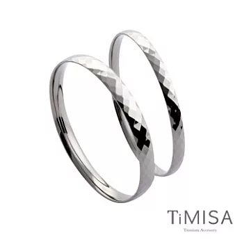 TiMISA 《格緻真愛-寬+細》純鈦手環一對