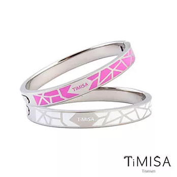 TiMISA 《個性主義(桃+白)》純鈦手環