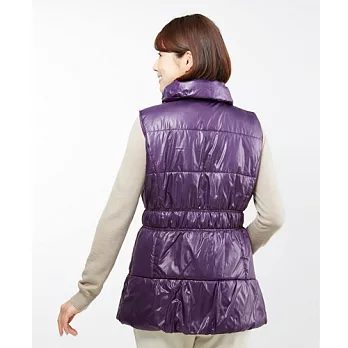 日本Dinos多功能12口袋鋪棉背心M紫色